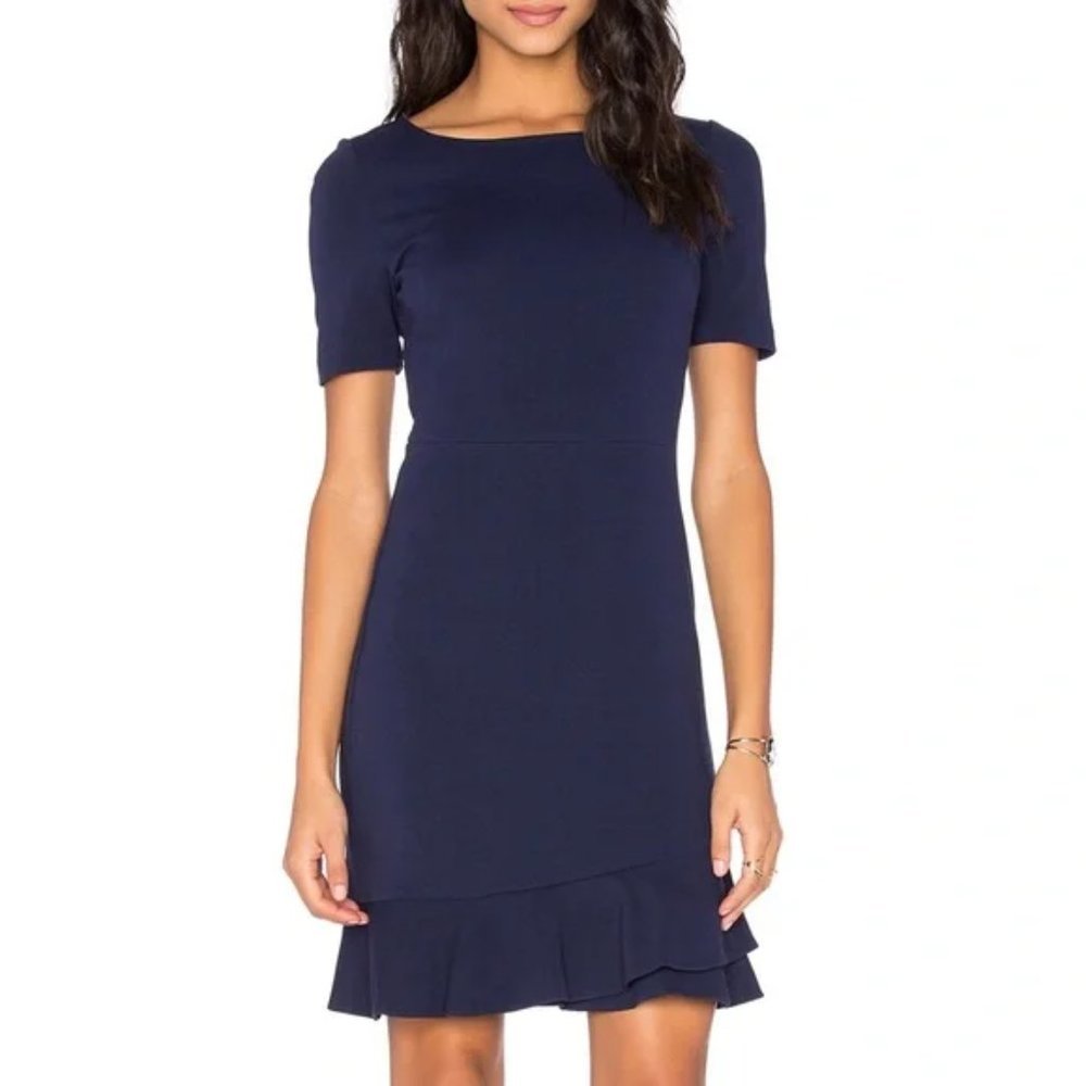 Diane Von Furstenberg Serafina Midnight Navy Blue Short Sleeve Dress Size 0